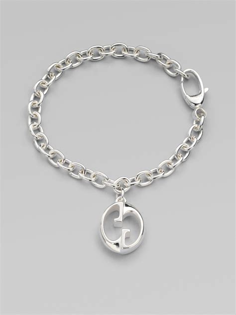 gucci 1973 sterling silver charm bracelet